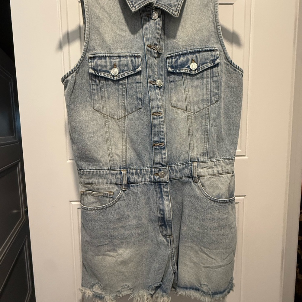 Vici Light Blue Denim Top